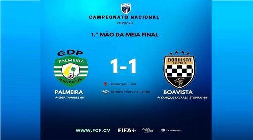 Futebol/Campeonato Nacional: Palmeira e Boavista da Praia empatam na primeira mão das meias finais